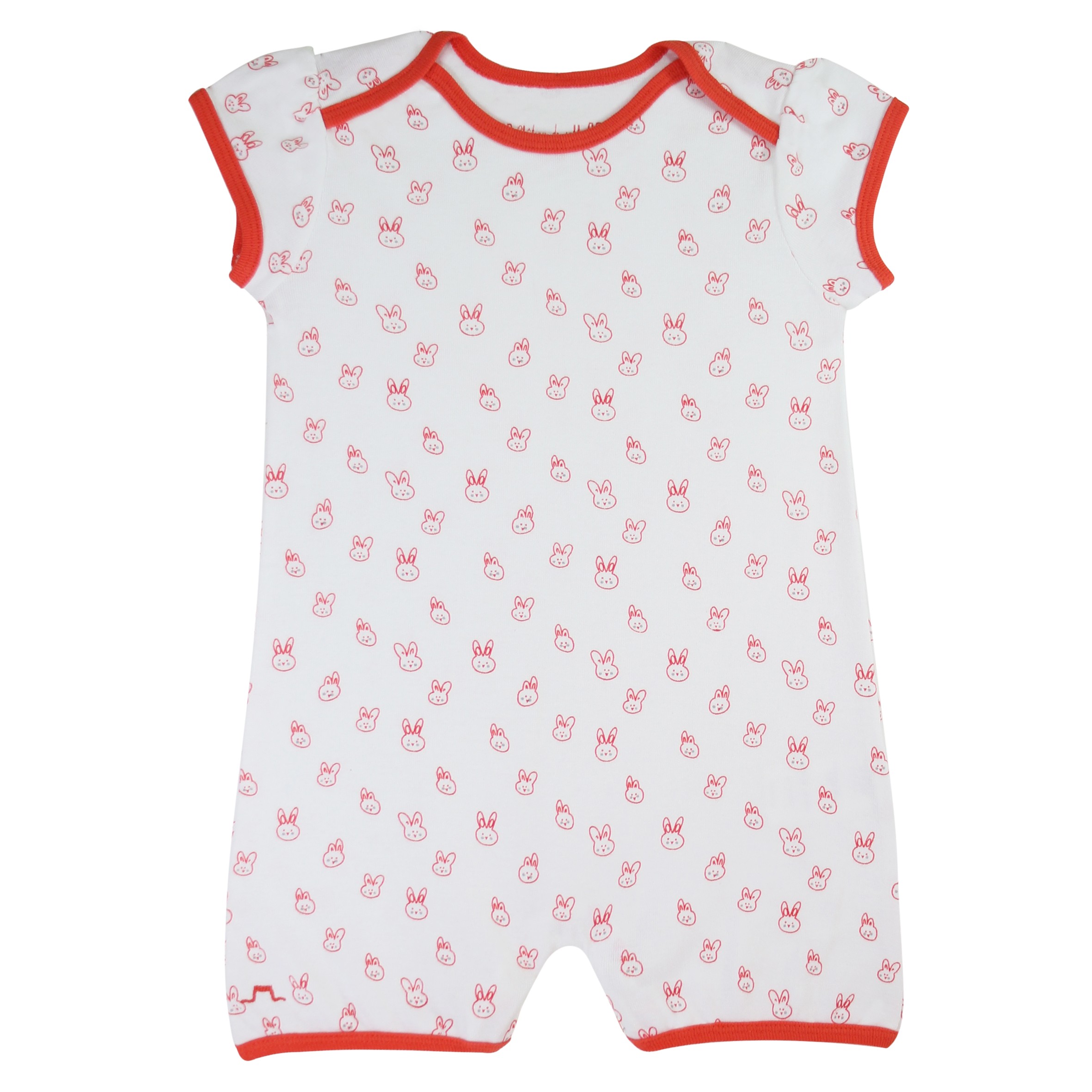 coral baby romper