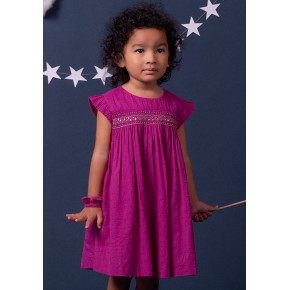 Hand smocked plumetis dress